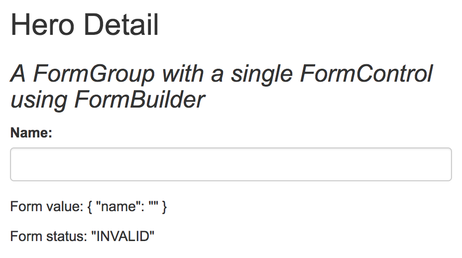 Single FormControl