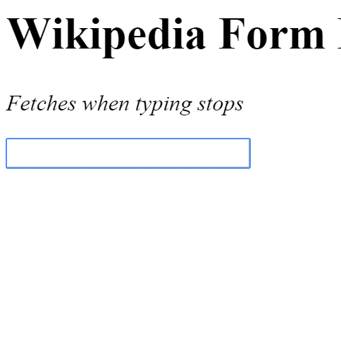 Wikipedia search app (v.2)